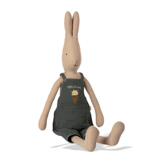 Maileg Rabbit in Green Overalls Size 3
