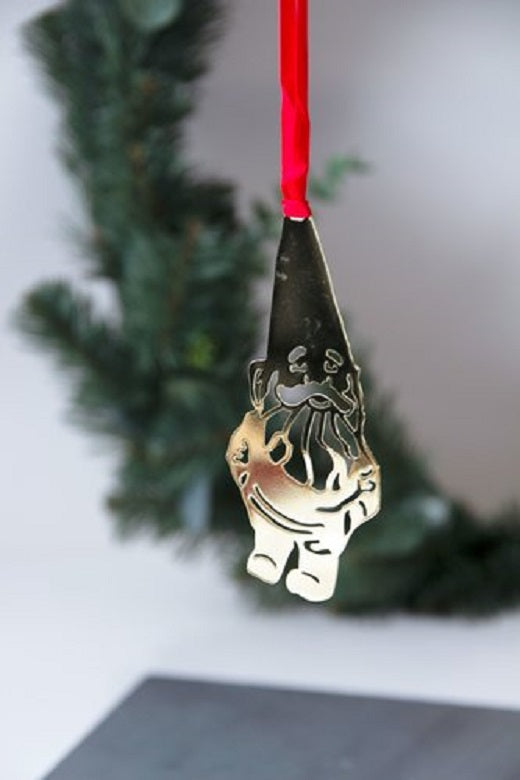 Pluto Hanging  Christmas Decoration Gold Gnome