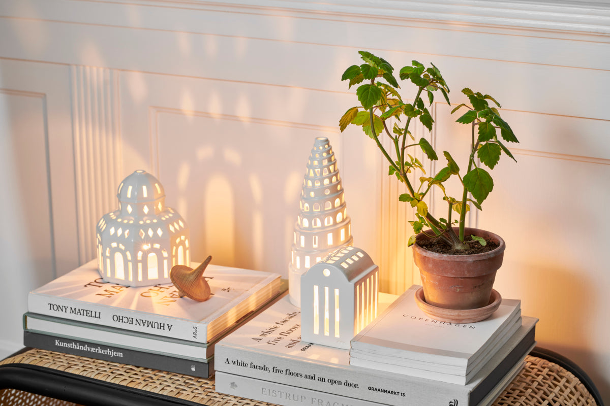 Kähler Urbania Ligthouse Glass Hall White Ceramic – The