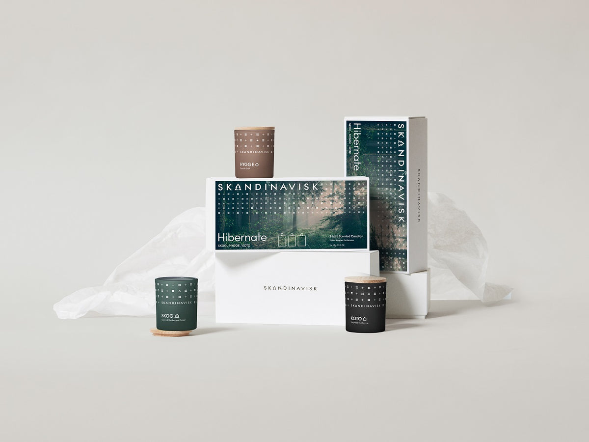 Skandinavisk Hibernate Mini Candle Giftset (Skog, Hygge, Koto