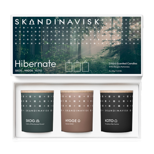 SKANDINAVISK Hibernate ミニキャンドル 3種セット Skandinavisk Hibernate Mini Candle Giftset (Skog, Hygge, Koto