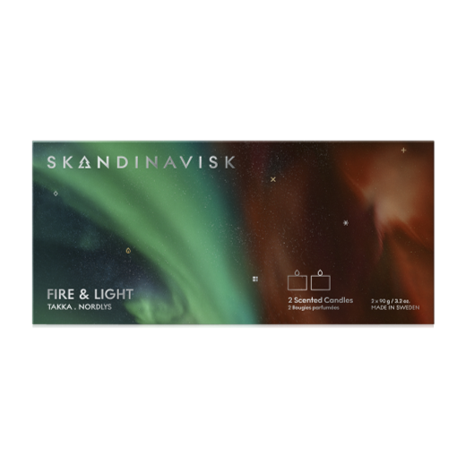 Skandinavisk Giftset Fire & Light (2 x 90g Candles)