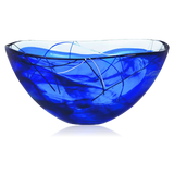 Kosta Boda Contrast Bowl Large Blue