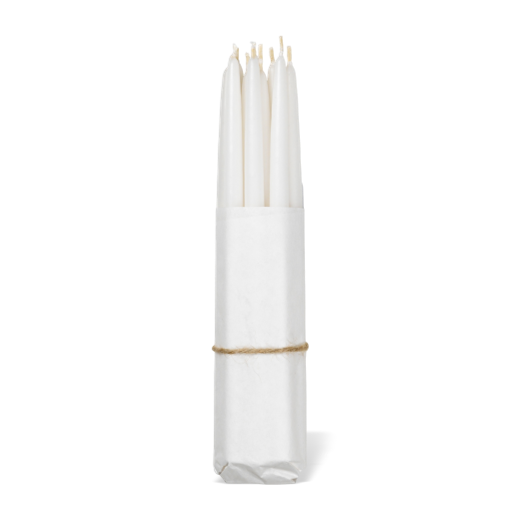 Broste Set of 10 Hand Dipped Tapers 12mm White