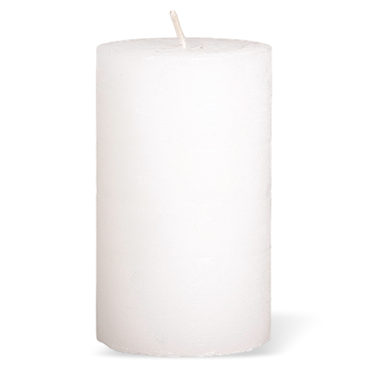 Broste Rustic Pillar Candle 7x13.5cm  Pure White