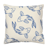 Broste Koi Cushion Cover Blue 50 x 50 cm With Pad