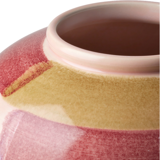 Kähler Canvas Vase Rose & Brown Ceramic Large