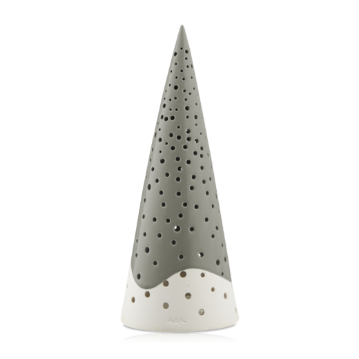 Kähler Nobili Ceramic Cone Tealight Holder 30cm Grey-Green