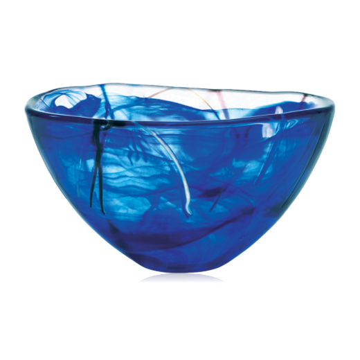Kosta Boda Contrast Bowl Medium Blue