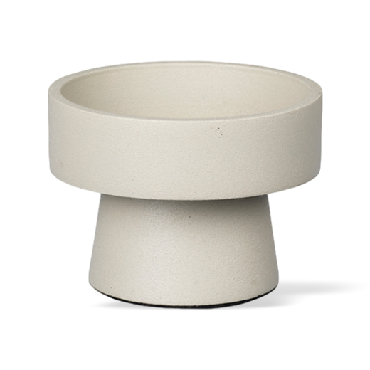 Broste Metal Candlestick  Wide Anker Winter White