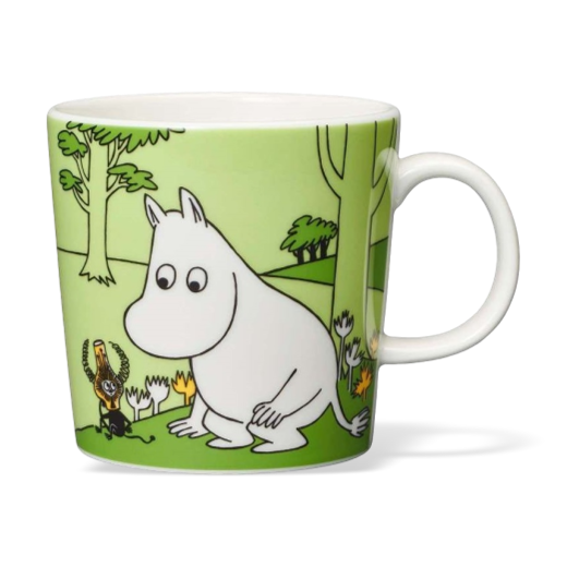 Arabia Moomin Mug Moomintroll Grass Green
