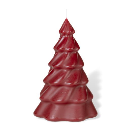 Broste Christmas Tree Candle Deep Red