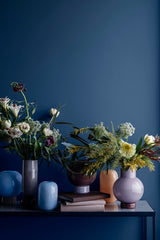 Broste Mari Vase Mouthblown Glass Taupe & Light Blue