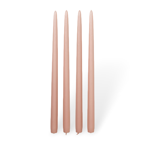 Broste Tapered Candles Peach Pink Set of 4