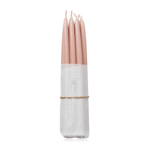 Broste Set of 10  Hand Dipped Tapers 12mm Apricot Cream
