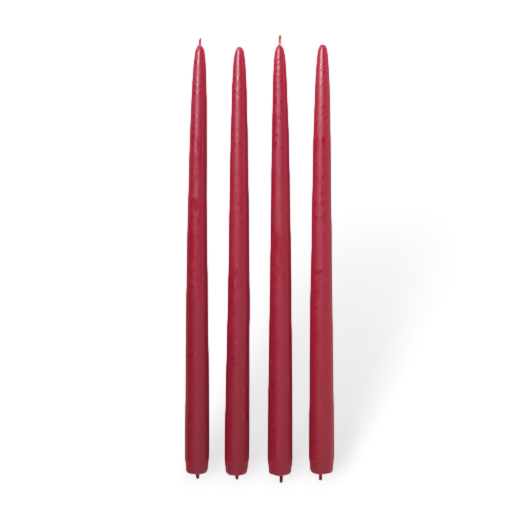 Broste Tapered Candles Truly Red Set of 4