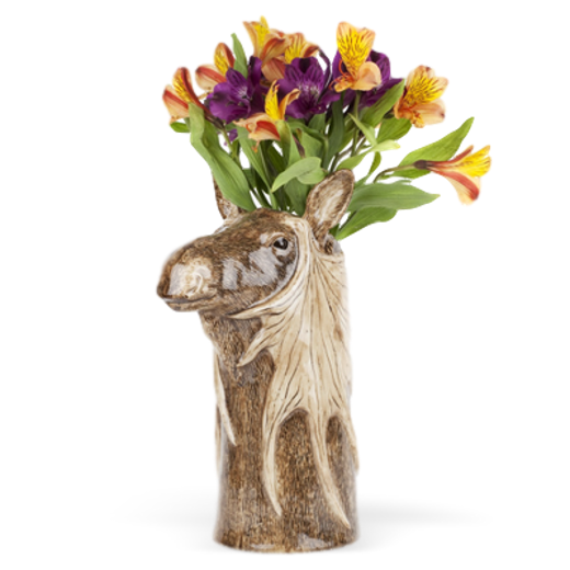 Quail Designs Moose Tall Flower Vase
