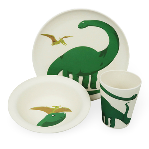Zuperzozial Biodegradable Hungry Dino Childrens Meal Set