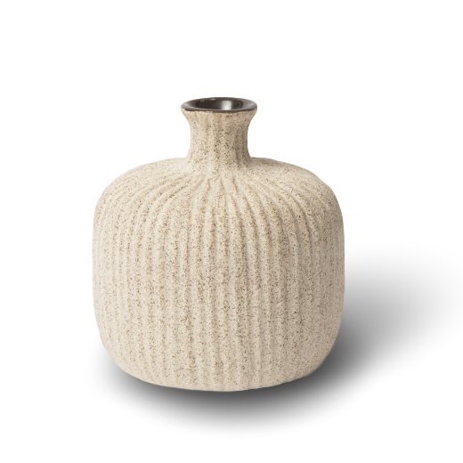 Lindform Bottle Vase Light Sand Stripe Small