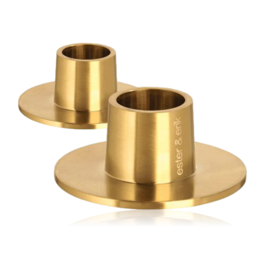 Ester & Erik Candle Holder Matt Gold 2 Pack