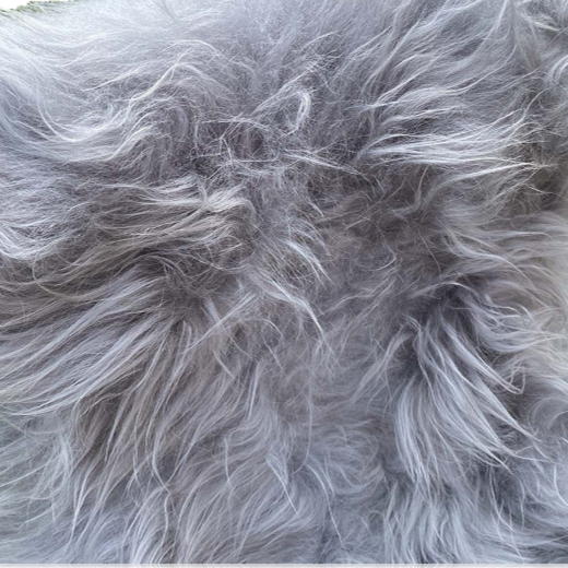 Icelandic Sheepskin Rug Silvery Grey