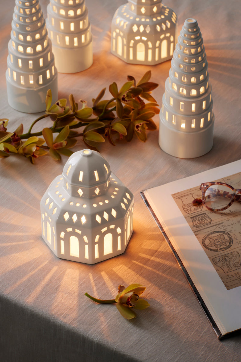 Kähler Urbania Ligthouse Glass Hall White Ceramic – The Scandinavian Shop