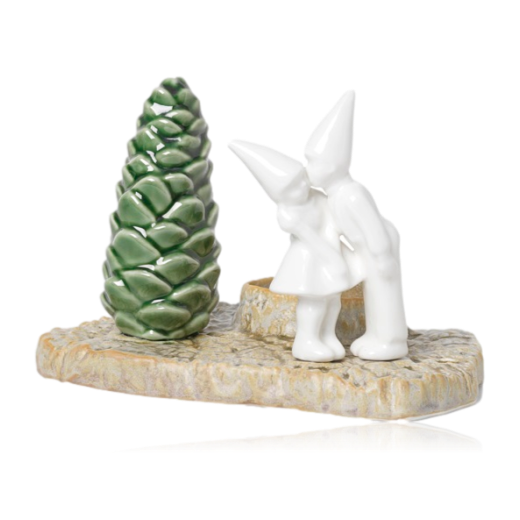 Kähler Christmas Tales Ceramic Candle Holder Christmas Kiss