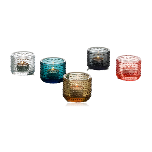 Iittala Kastehelmi Glass Votive 64mm Linen