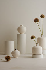 Lindform Line Vase Cut Medium Sand White