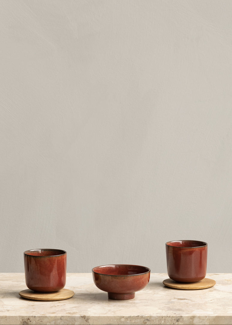 Audo New Norm Cup Red Glazed 2pcs