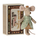 Maileg Little Sister Princess Mouse In Matchbox