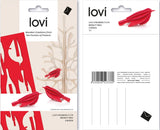 Lovi Set of 3 Minibirds 5cm Red