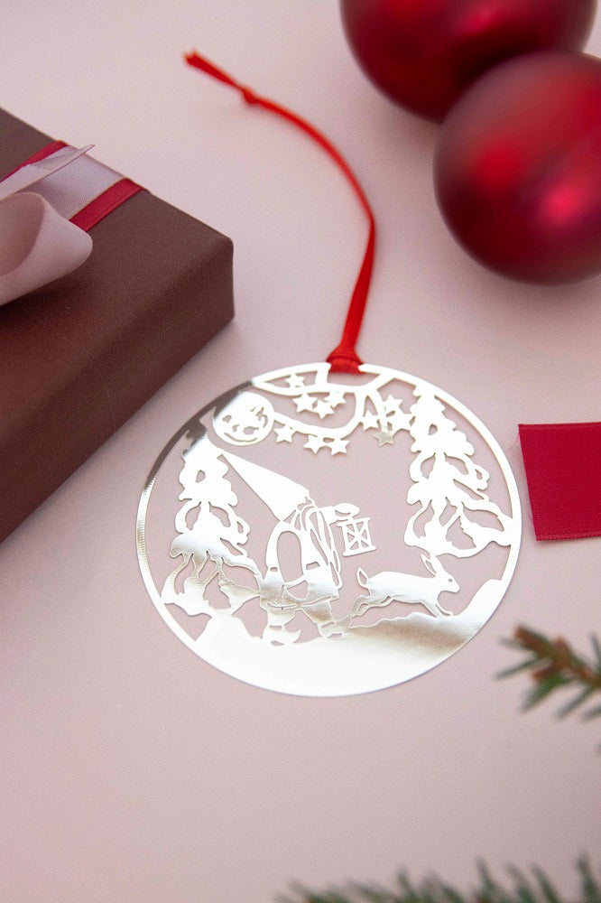 Pluto Hanging Christmas Decoration Silver Winterland