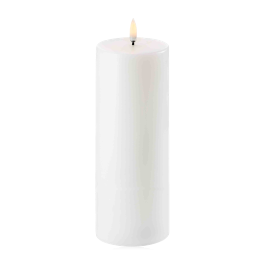 Uyuni Lighting LED Pillar Candle Nordic White 7.8 x 20cm