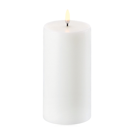 Uyuni Lighting LED Pillar Candle Nordic White 7.8 x 15cm