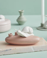 Dottir Sweet Stories Ceramic Snail Vase Rose