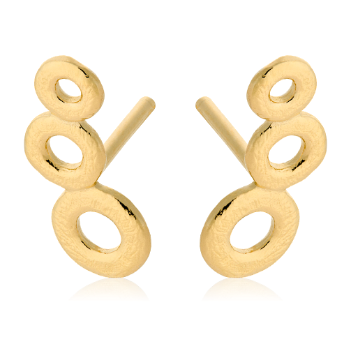 Pernille Corydon Triple Circle Earrings Gold