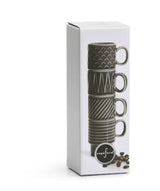 Sagaform Coffee and More Espresso Mugs 4 Pack Grey