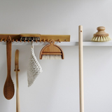iris hantverk birch wood table brush set hanging on peg 