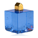 Kosta Boda Fortress Cube Blue & Gold