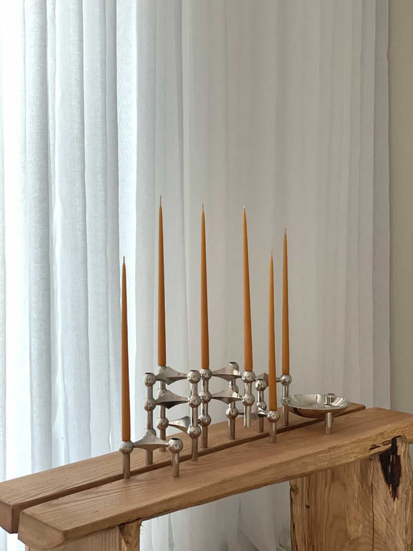 Stoff Nagel Taper Candle Amber Box of 6