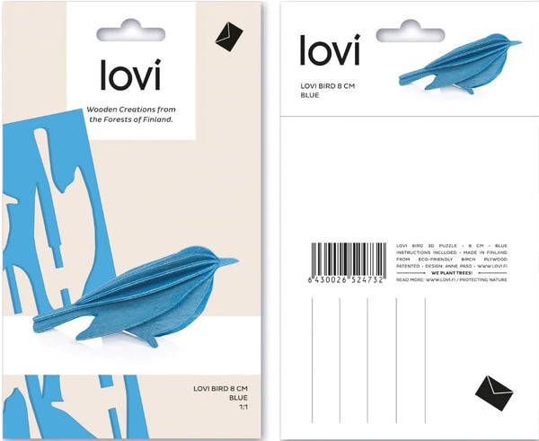 Lovi Bird 8cm Blue