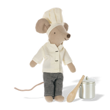 Maileg Chef Mouse With Soup Pot and Spoon