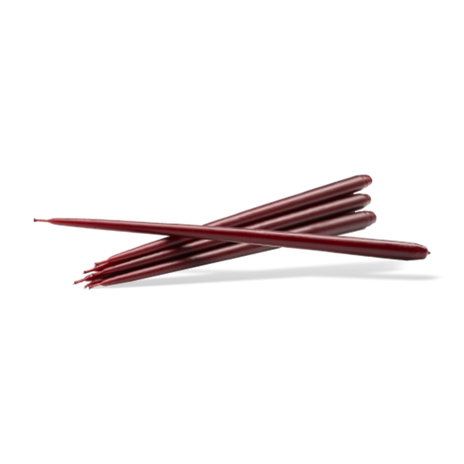 Stoff Nagel Taper Candle Dark Red Box of 6