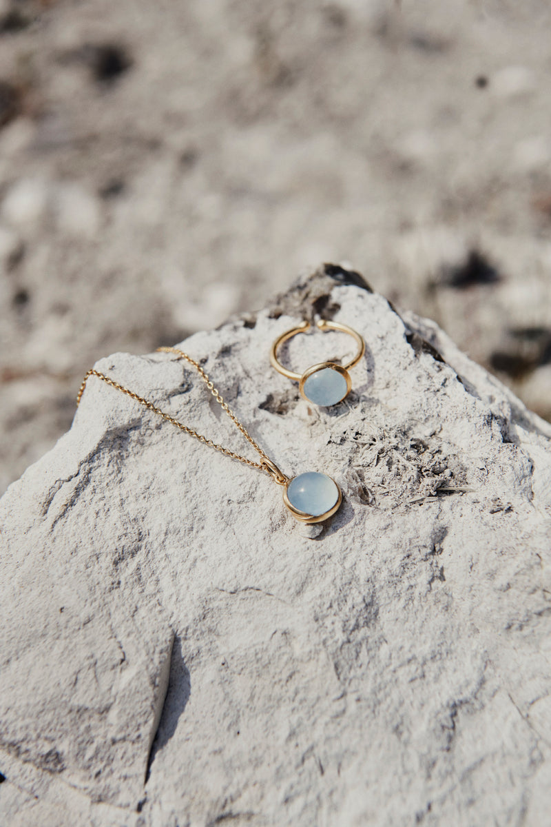 Pernille Corydon Aura Blue Earrings Gold