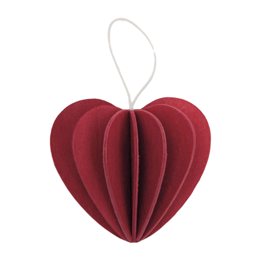 Lovi Heart 4.5cm Dark Red