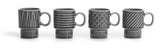 Sagaform Coffee and More Espresso Mugs 4 Pack Grey