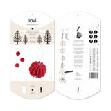 Lovi Original Bauble 8cm Red Set of 3